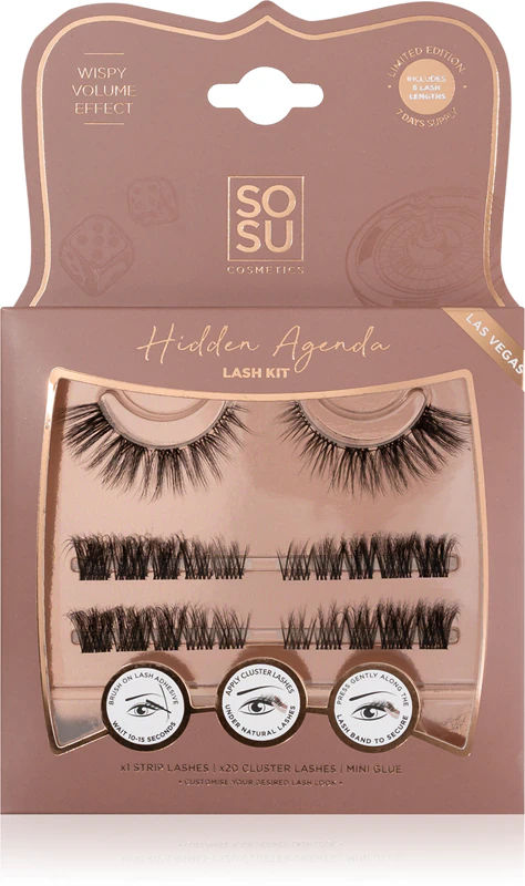 Kit de cílios postiços SOSU Cosmetics Hidden Agenda Lash Kit