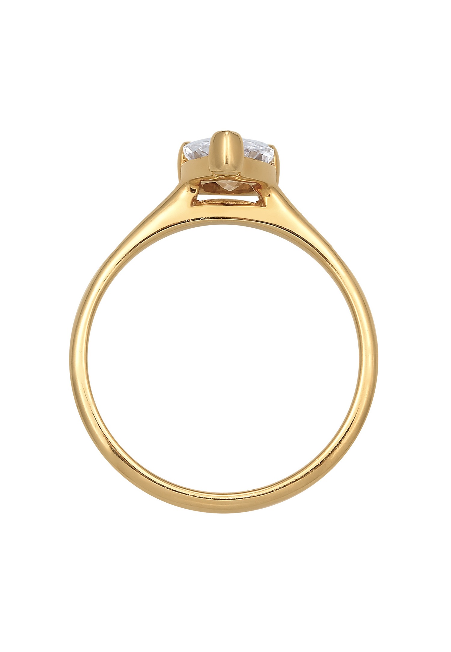 Elli Femmes Bague de fiançailles Solitaire Goutte avec Zirconia en argent sterling 925