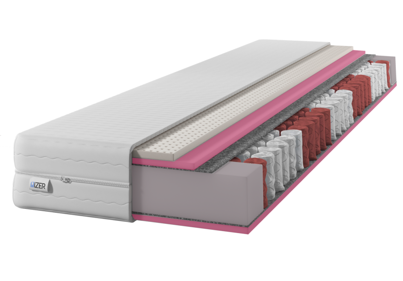Materac sprężynowy GOLD HR   Lateks 70x200 23cm |7-stref | H2/H3 |