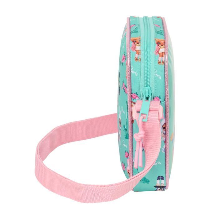 Bolso bandolera infantil - Safta - Nanana Bunny - 16x4x18 cm - Turquesa/Rosa - Poliéster - Cremallera