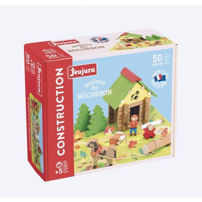 JEUJURA - The Lumberjack's House - 50 pieces - Wooden Construction Set