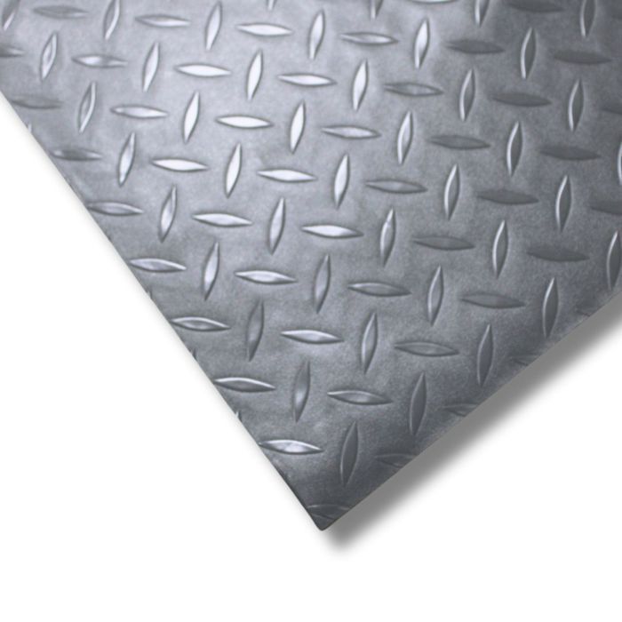 Suelo de PVC | 100x100cm | Gris ranurado | 1mm de espesor | 100% PVC