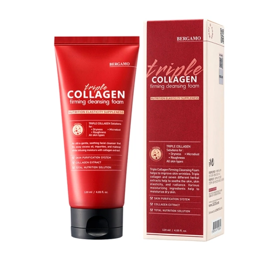 Bergamo Triple Collagen pianka oczyszczająca do twarzy 120 ml