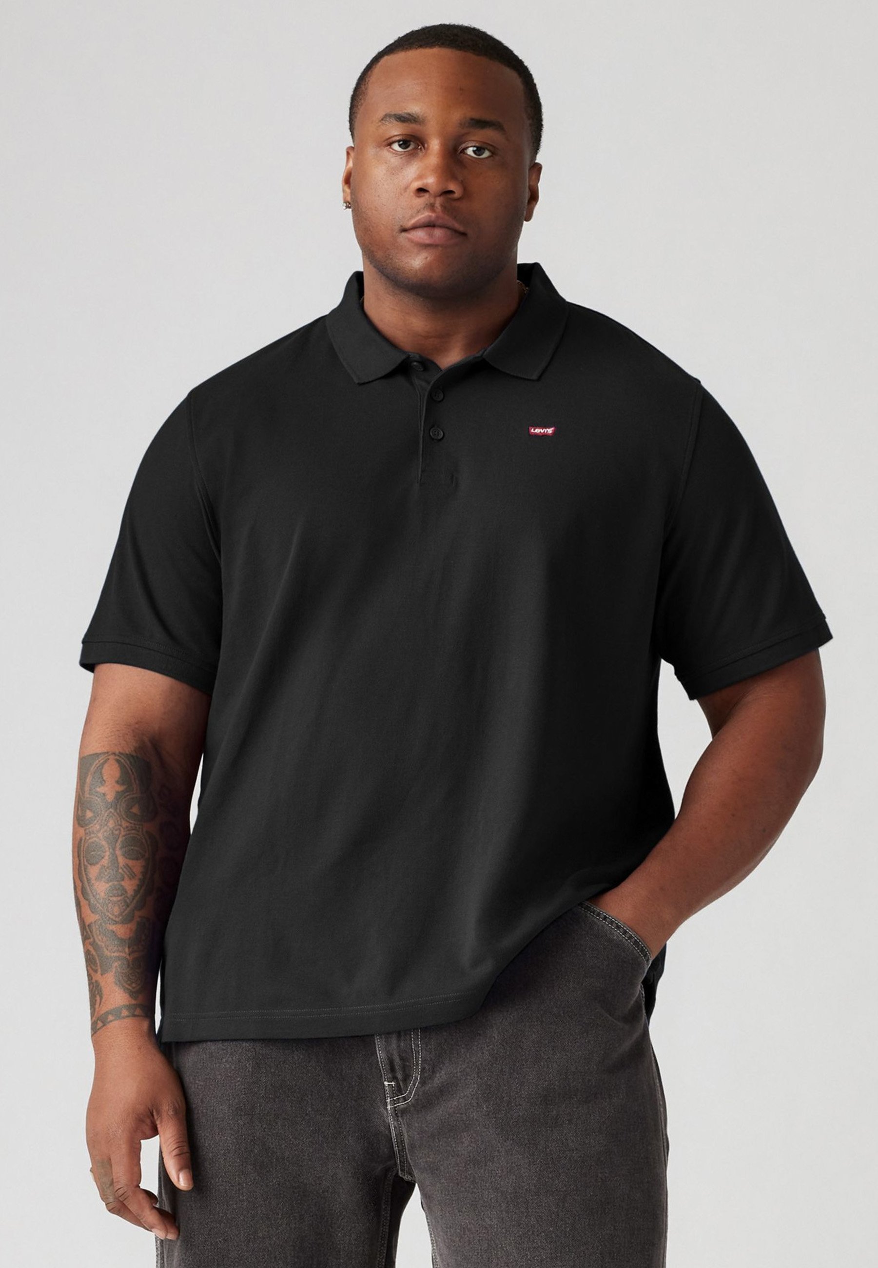 Levi's® Plus Polo shirt - mineraalzwart