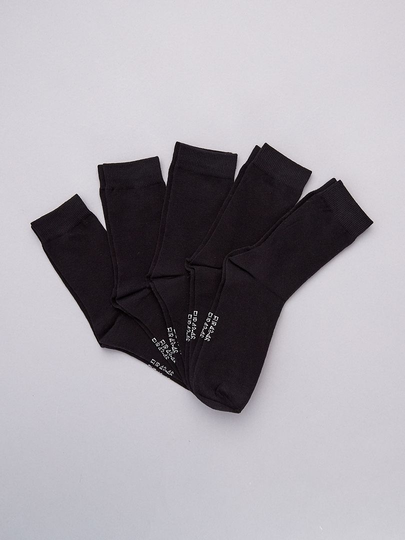 Conjunto de 5 pares de meias - Pretas