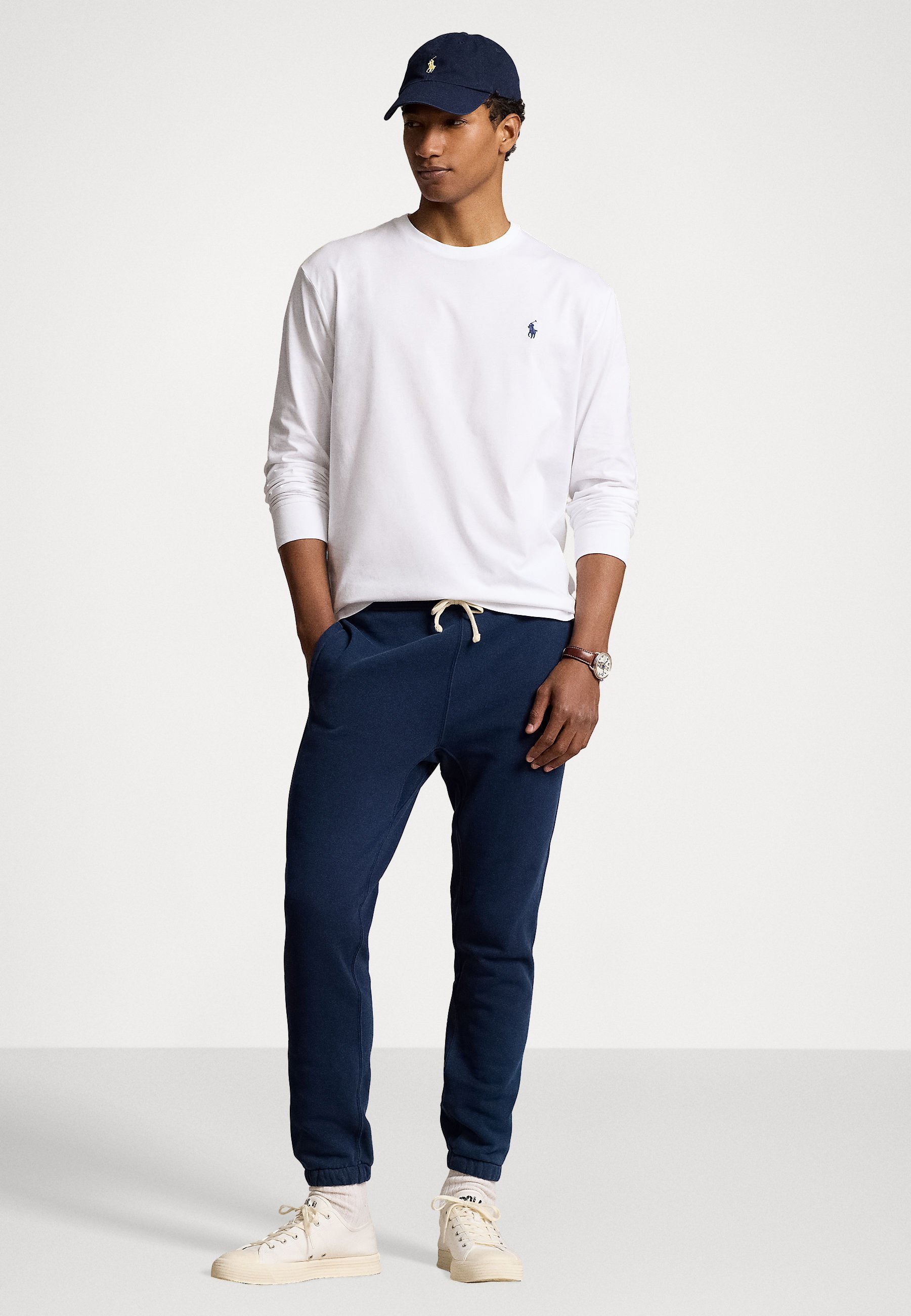 Polo Ralph Lauren T-shirt manches longues coupe classique en jersey - blanc