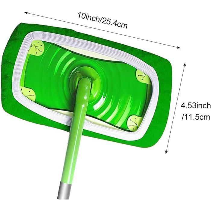 Lot de 4 serpillères s pour balai Swiffer - Lavables - Pour utilisation humide et sèche - En microfibre - Pour le nettoyage des sols