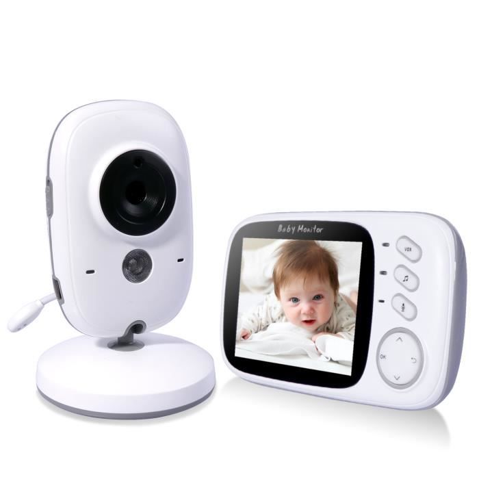 Babyphone-Kamera, kabelloses Cool&Fun Baby-Videomonitor mit 3,2-Zoll-Farb-LCD-Bildschirm, Video-Baby-Abhörkamera mit Nachtsicht, VB603