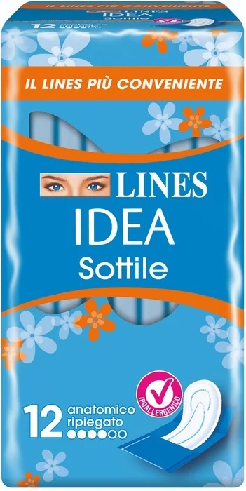Lines Idea Sott Rip Ali Damenbinden, 12 Stück.