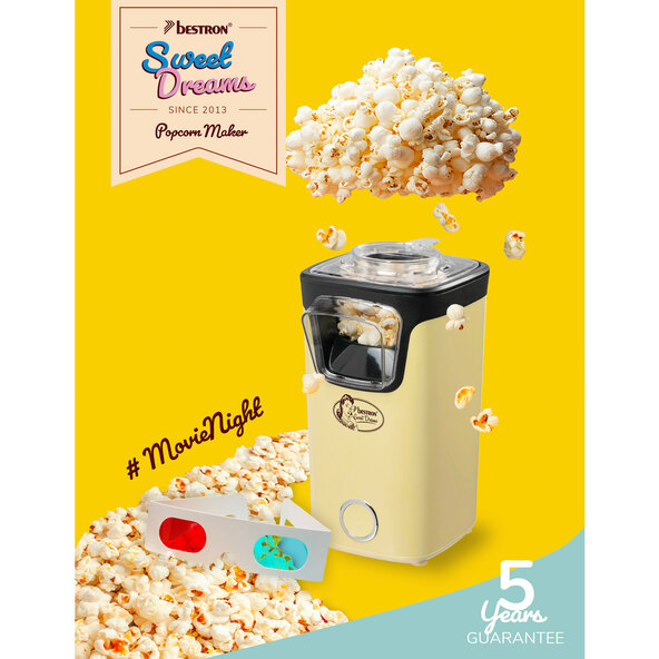 Mașină de popcorn, galbenă