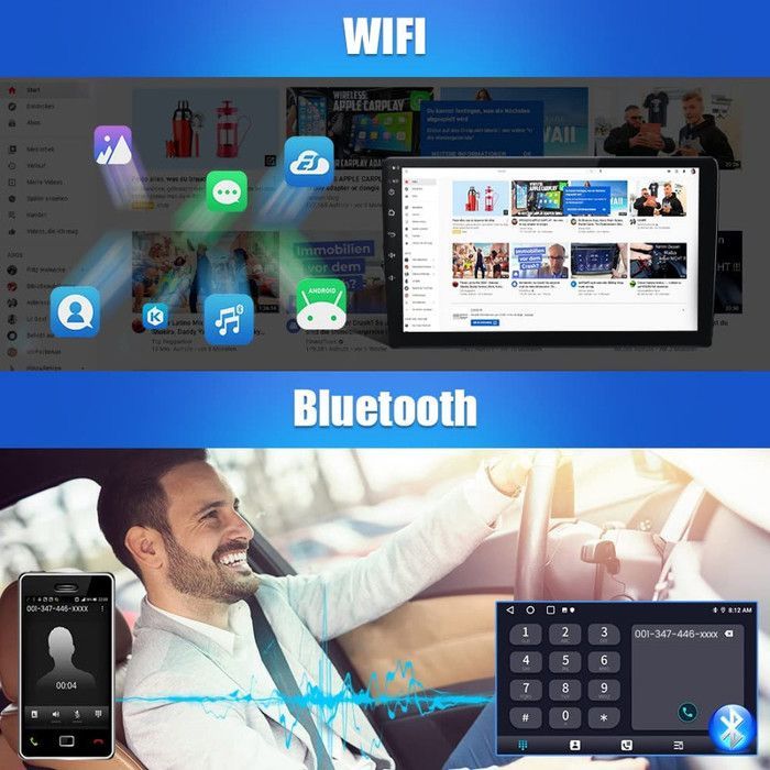 Autorradio Junsun Android 13 para Fiat Ducato (2006-2013) 1GB+32GB Pantalla táctil de 9