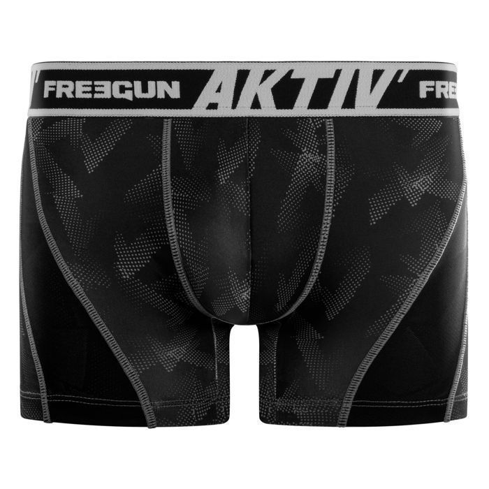 Calzoncillos bóxer Freegun AKTIV para hombre, ropa interior masculina - Negro (Paquete de 4)