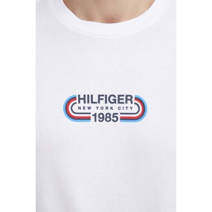 T-shirt Tommy Hilfiger Homme Blanc Graphic Regular Fit