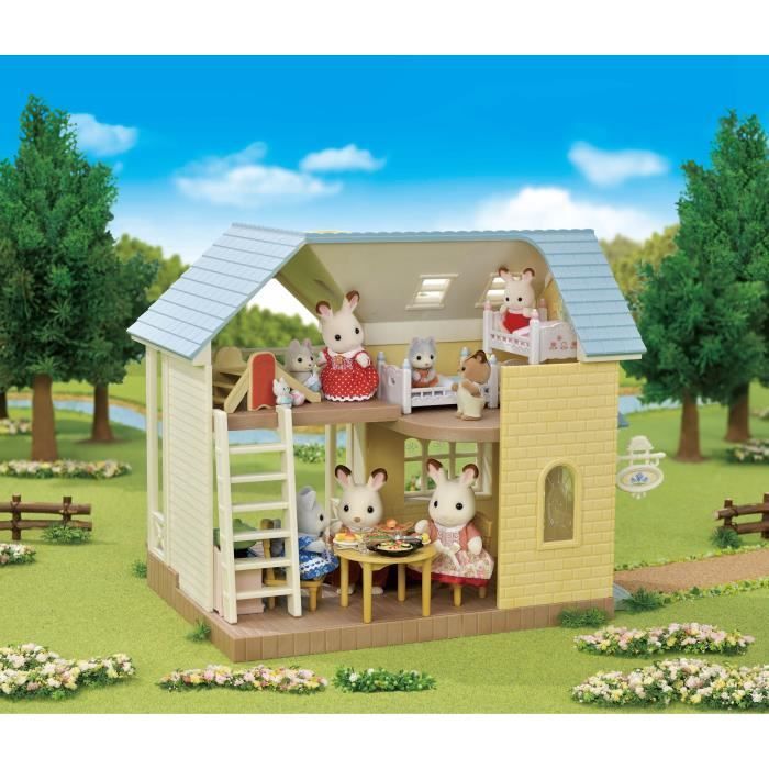 The Blue Roof Cottage Playset - SYLVANIAN FAMILIES - 5671 - For Children Ages 5 and Up - Furniture Included