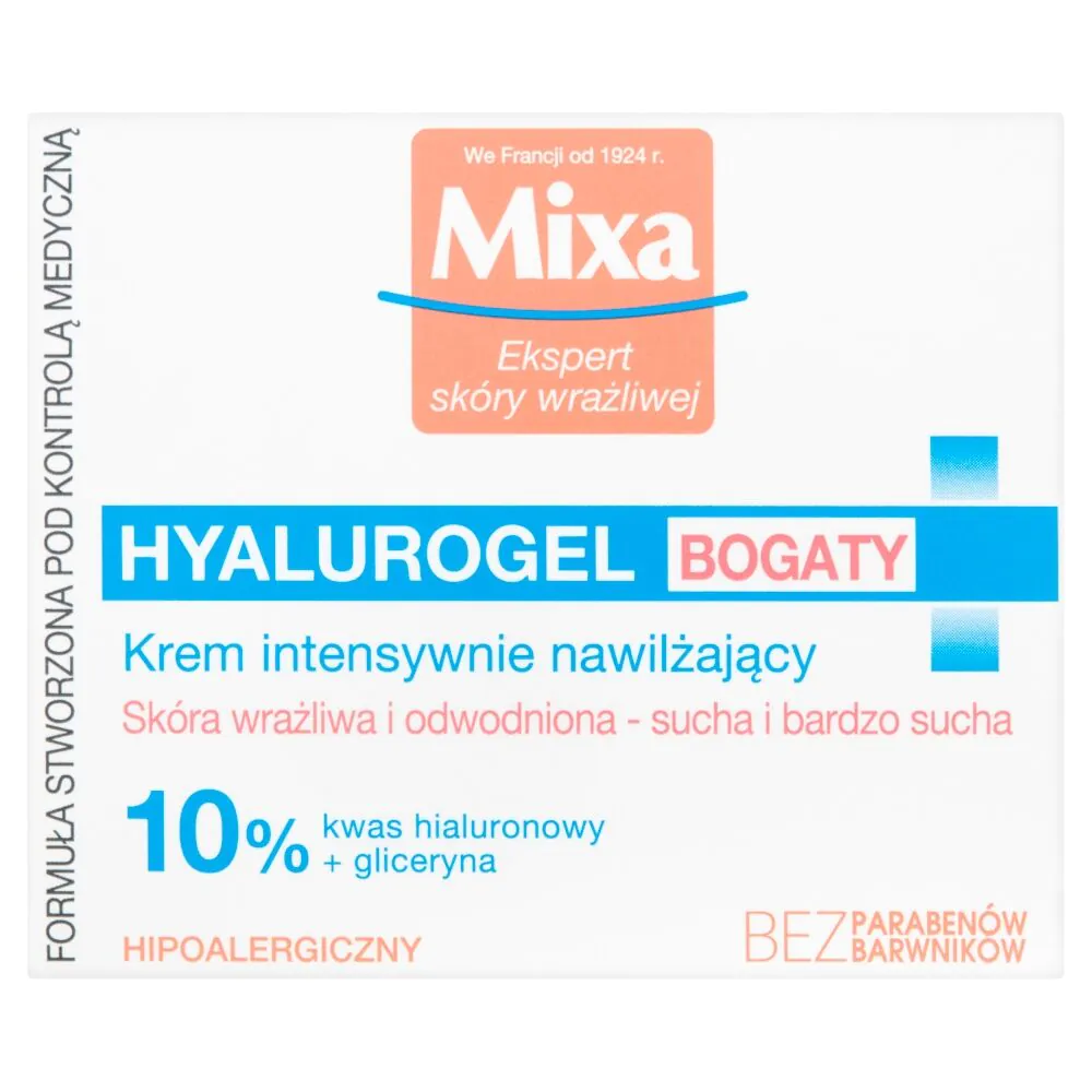 Mixa Hyalurogel Rich Nawilżający krem do twarzy