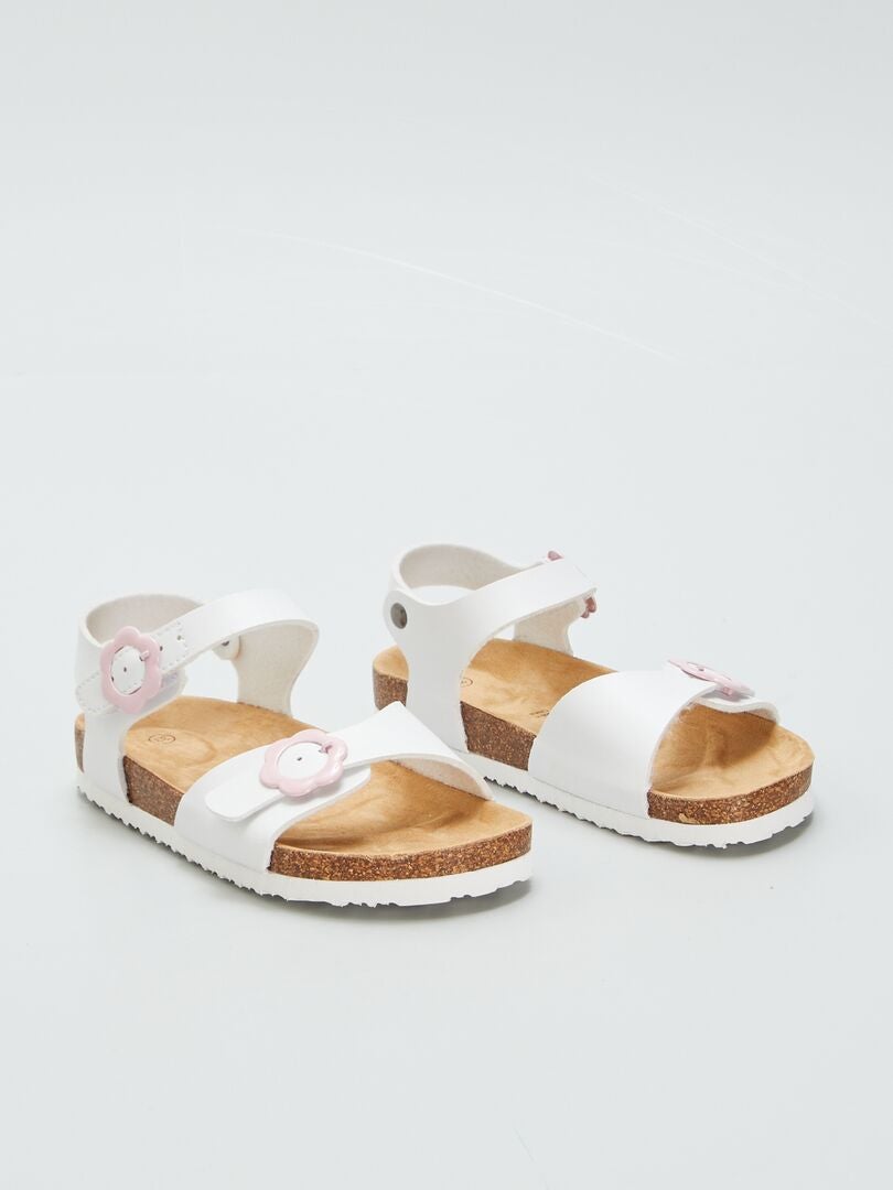Sandalias con hebilla - BLANCAS