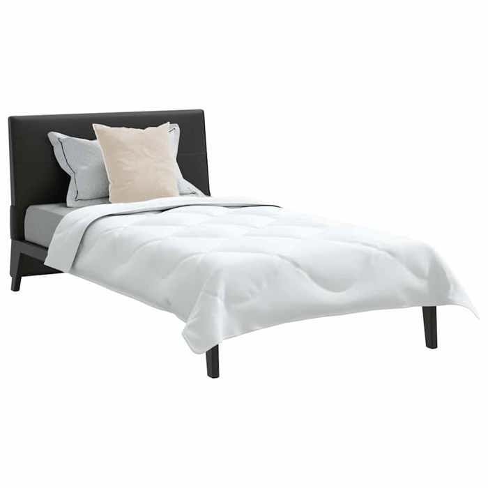 vidaXL Juego de edredón para todas las estaciones con almohada, 2 piezas, microfibra blanca, ropa de cama de lujo, diseño rectangular moderno, 3376532