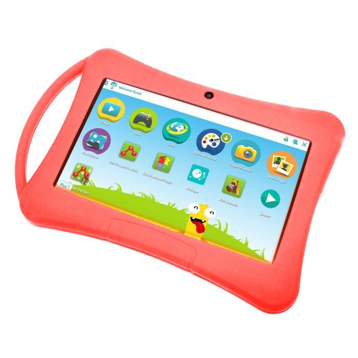 YONIS Kinder-Tablet-Hülle, 7-Zoll-Silikonhülle, stoßfest, Rot