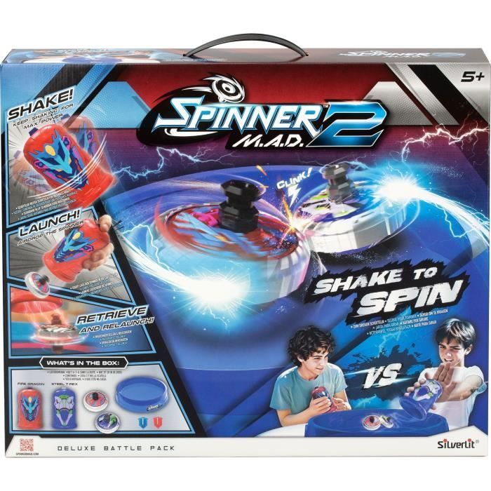 Partyspel - SILVERLIT - SPINNER MAD 2 - 2 draaitollen - 1 arena - Vanaf 5 jaar