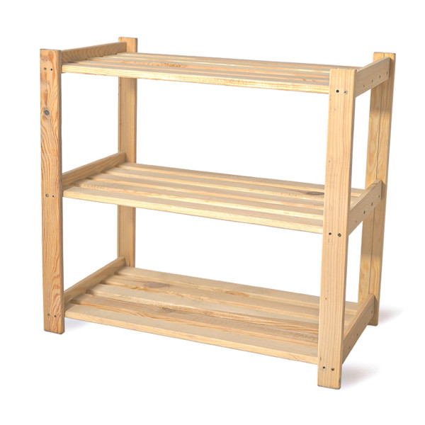 Regał r5 magazynowy drewniany spiżarnia 3 półki sosna 62cm