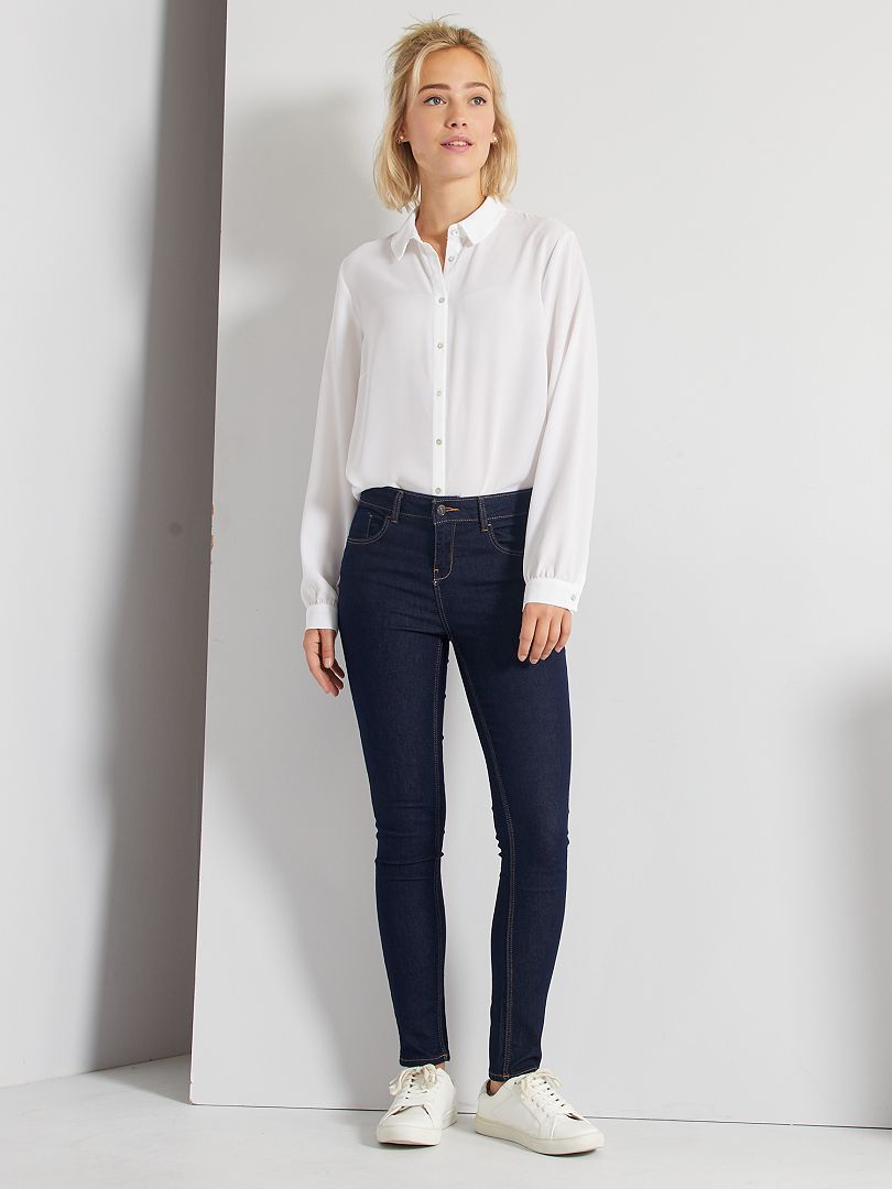 Calça jeans skinny elástica - feia