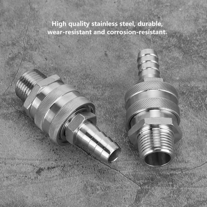 4pcs G12in connecteur rapide, fil adaptateur en acier inoxydable connecteur rapide raccord pour brassage de bière à la maison