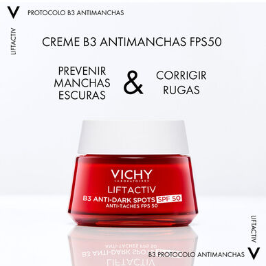 Vichy Liftactiv B3 tummia läiskiä ehkäisevä SPF50 -tahroja ja ryppyjä ehkäisevä voide niasiiniamidilla SPF50 50 ml 50 ml
