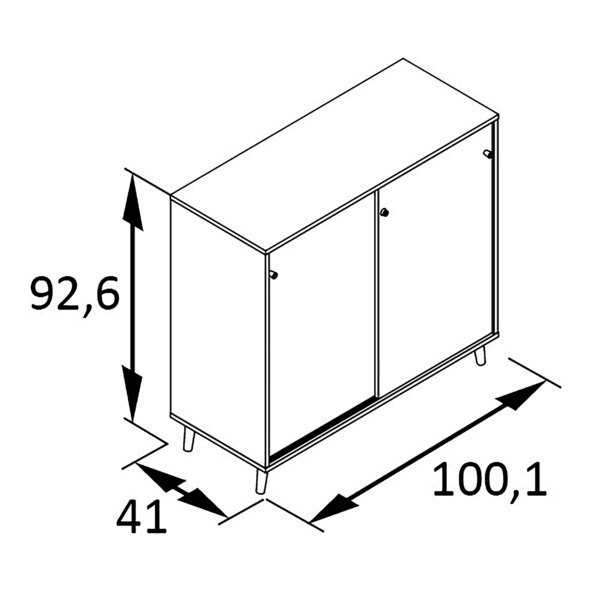 Dulap de dosare seria 500 U 1000 ST, alb perlat