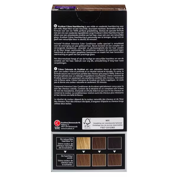 Kruidvat 7.3 Dark Golden Blonde kreminiai plaukų dažai<br>