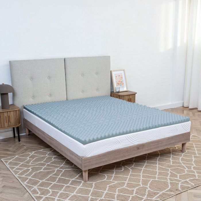 Cubrecolchón Refresh Gel Foam de 140x190 cm con espuma viscoelástica, gel termorregulador y 7 zonas de confort.