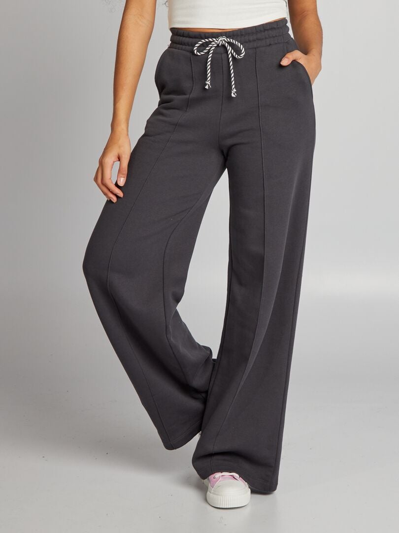 Fleece joggingbroek - ZWART