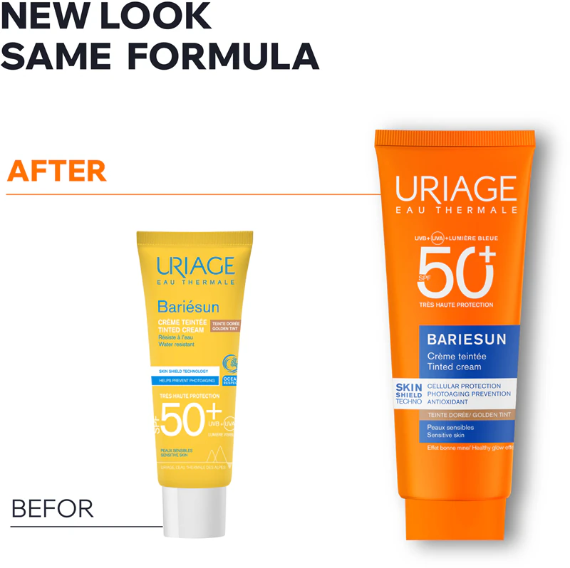 Creme com Cor Uriage Bariésun FPS 50+, protetor solar facial com cor FPS 50+