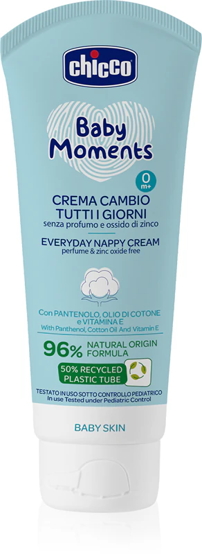 Chicco Baby Moments Everyday Luiercrème, een crème voor de dagelijkse luierverzorging.