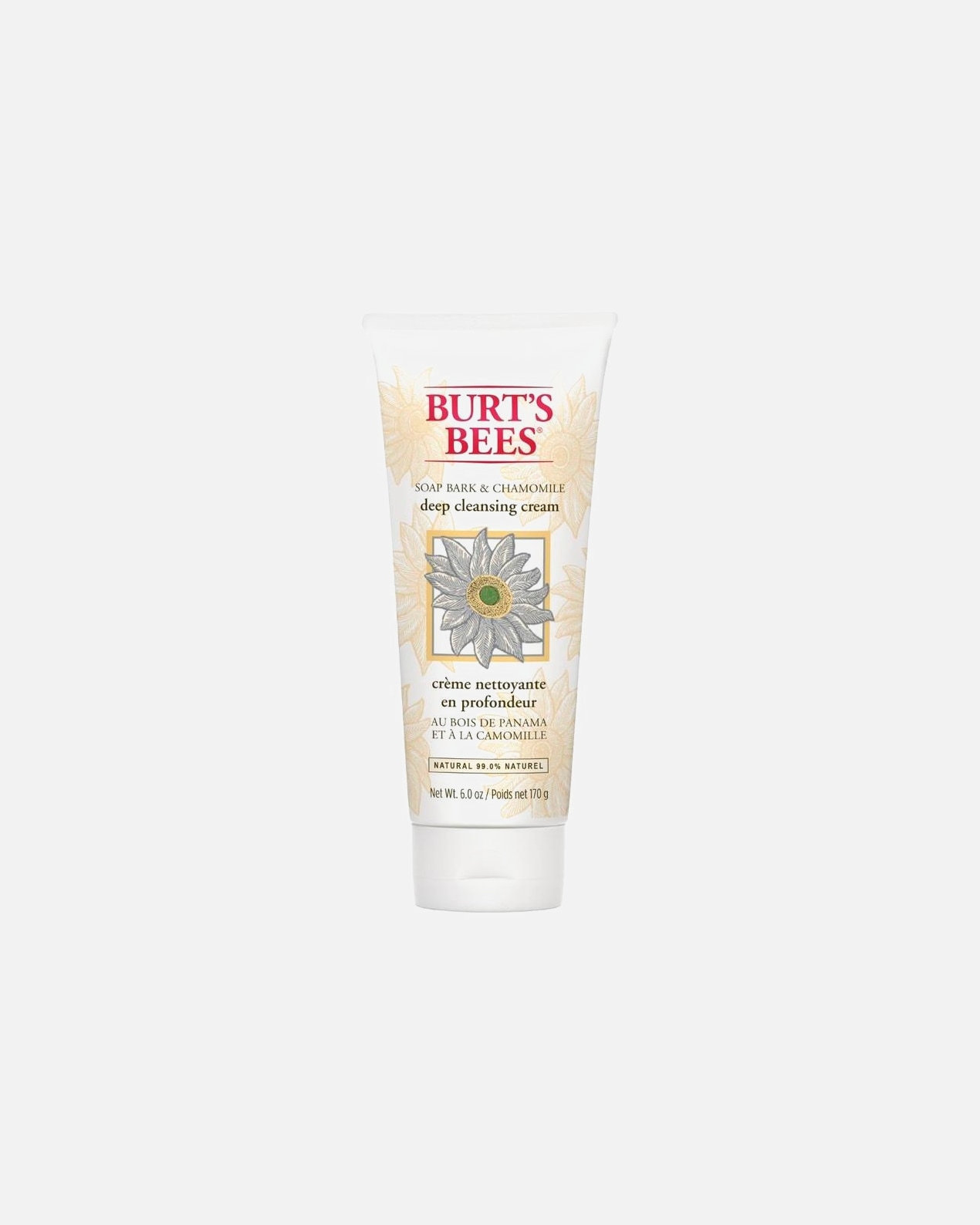 Jabón facial espumoso limpiador Burt's Bees con corteza de árbol y manzanilla – Crema de limpieza profunda – 170 g