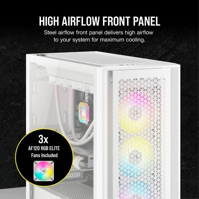 PC-behuizing - CORSAIR - FRAME 5000D RS ARGB Airflow - Mid-tower - Wit - CC-9011310-WW