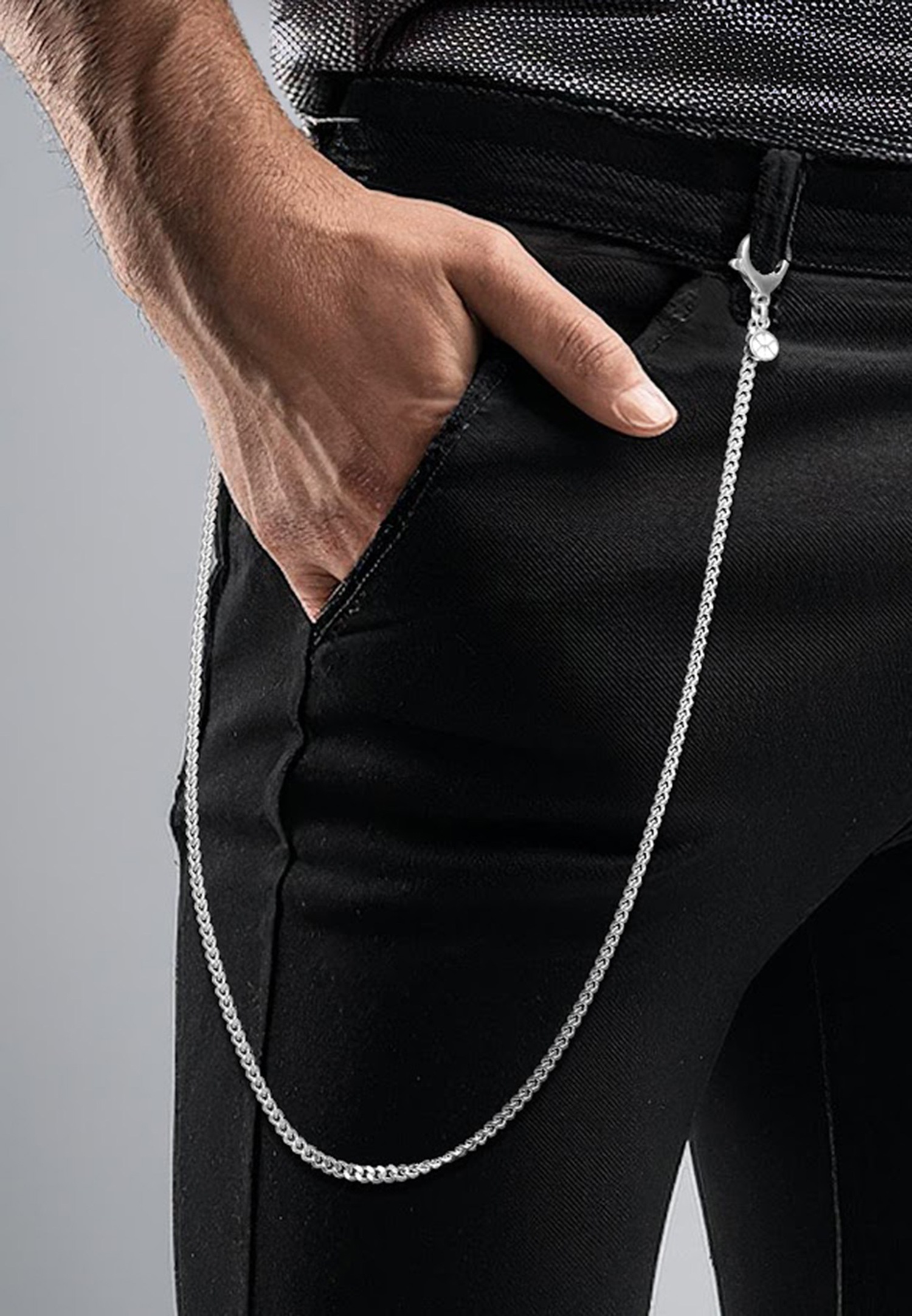 KUZZOI Kuzzoi Bijoux Accessoires Hommes Chaîne Blindée Argent Sterling 925 55 cm