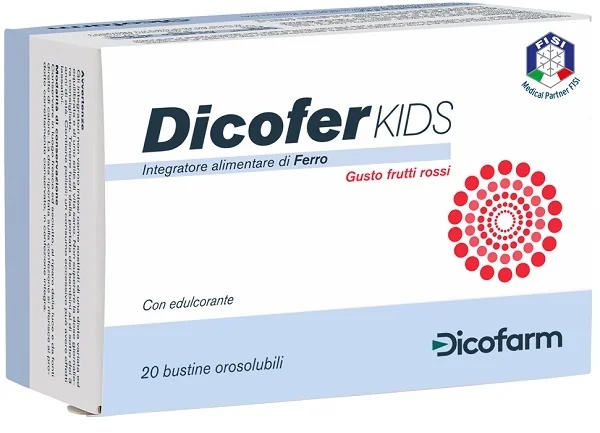 DICOFARM Dicofer Kids 20 zakjes ijzer voedingssupplement voor kinderen