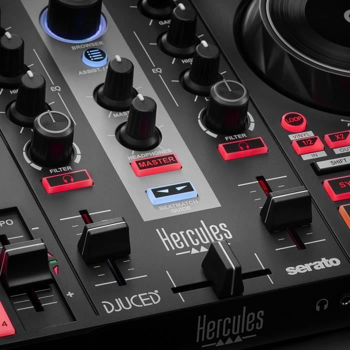 HERCULES DJ CONTROL INPULSE 200 MK2 - Contrôleur DJ idéal pour apprendre à mixer - Logiciels et tutoriels inclus