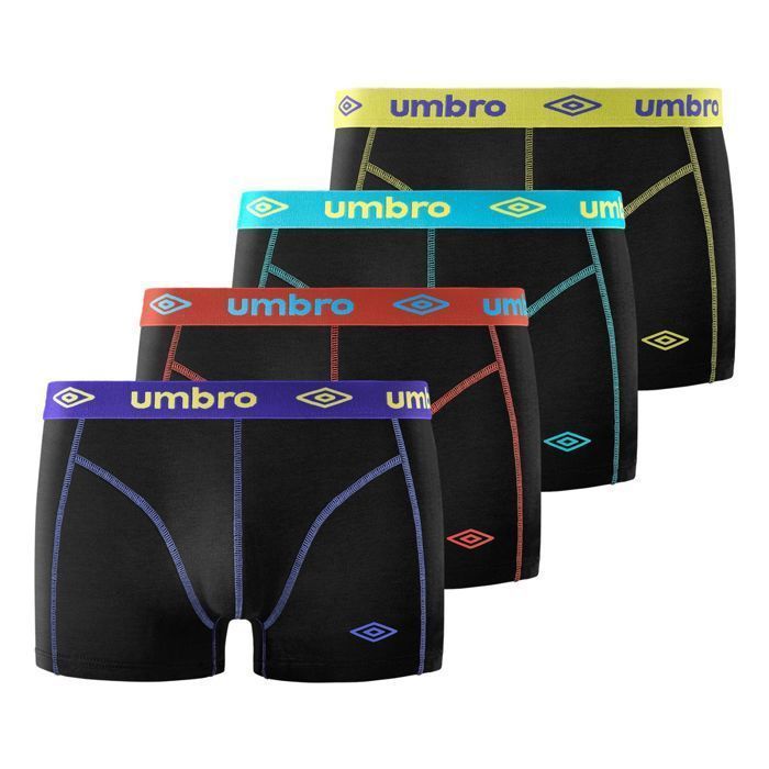 Boxer da uomo Umbro - Neri (confezione da 4)
