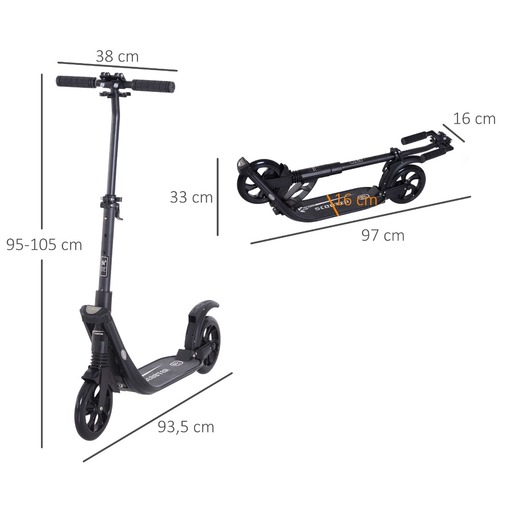 Homcom AA1-059BK összecsukható roller