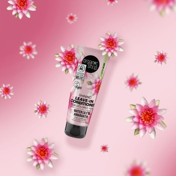 Organic Shop Shining Leave-In -hoitoaine värjätyille hiuksille 75ml