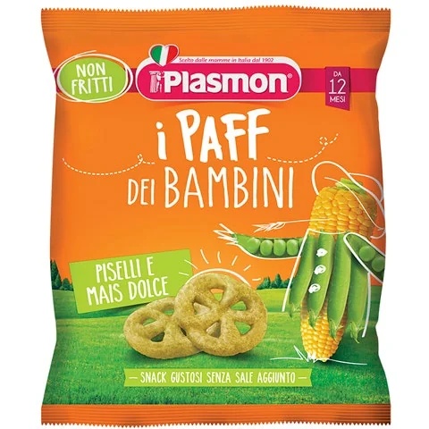 PLASMON Plasmon Paff pois et maïs 15 g Snacks non frits
