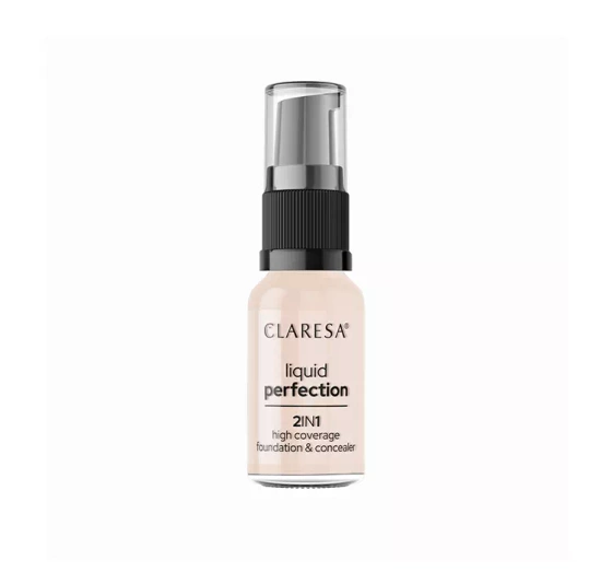 Claresa Liquid Perfection podkład do twarzy 2w1 101 Light 18 g