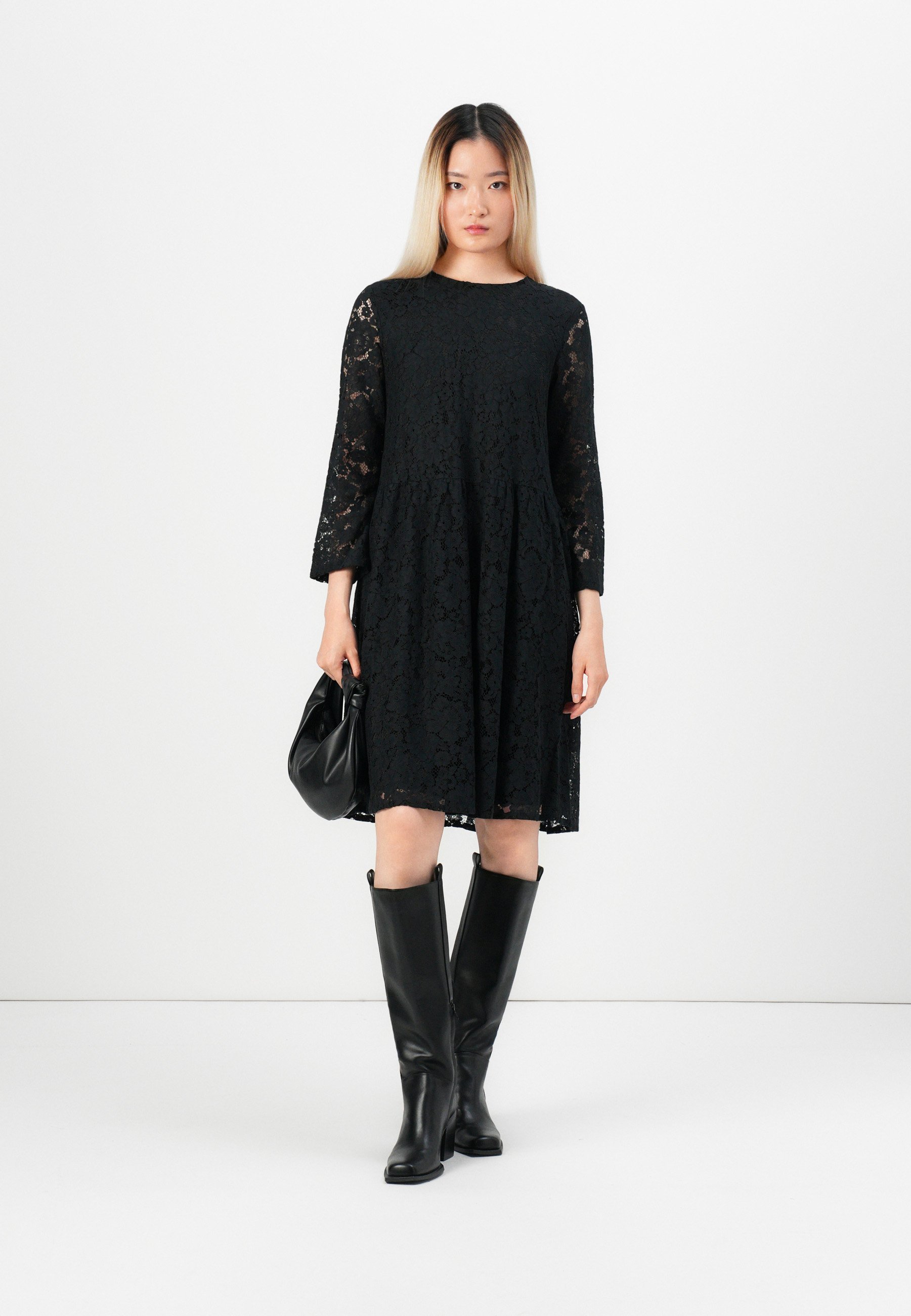 ONLY ONLMIKA LIFE LOOSE DRESS WVN - Abito da giorno - nero