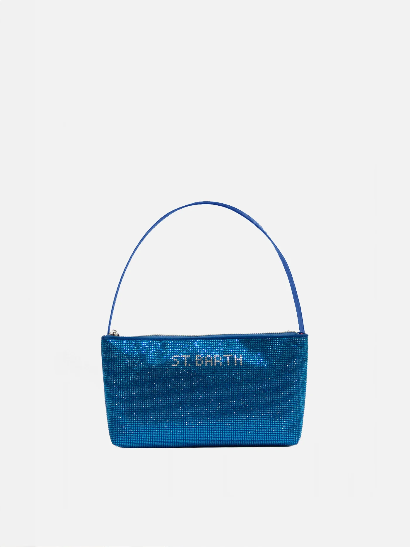 Minitasje met blauwe strass-steentjes