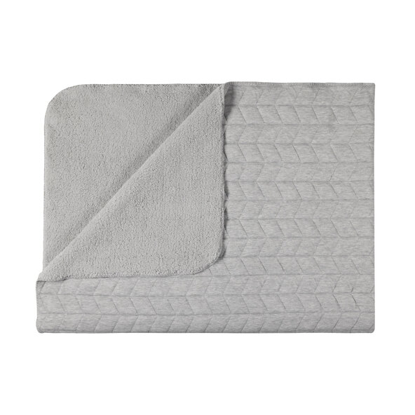 Teddy fleece deken, lichtgrijs