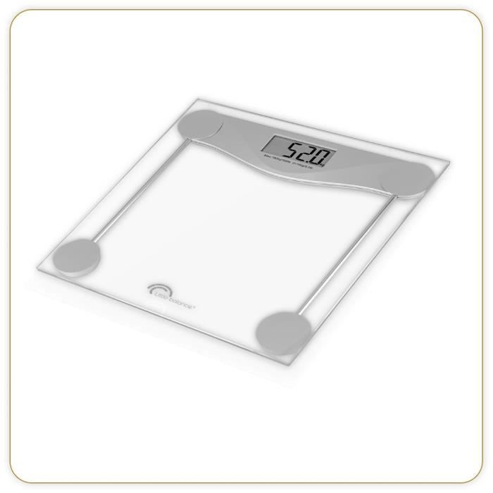Bilancia elettronica LITTLE BALANCE 8193 SB2 - Piattaforma in vetro temperato trasparente - 160 kg / 100 g