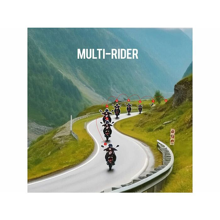 Motorrad-Intercom für bis zu 8 Personen mit Bluetooth-Funktion