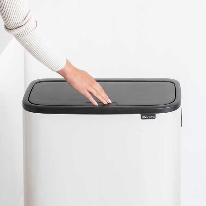 Contenedor táctil Brabantia Bo Touch Bin Hi 60L Blanco - 60L - Blanco
