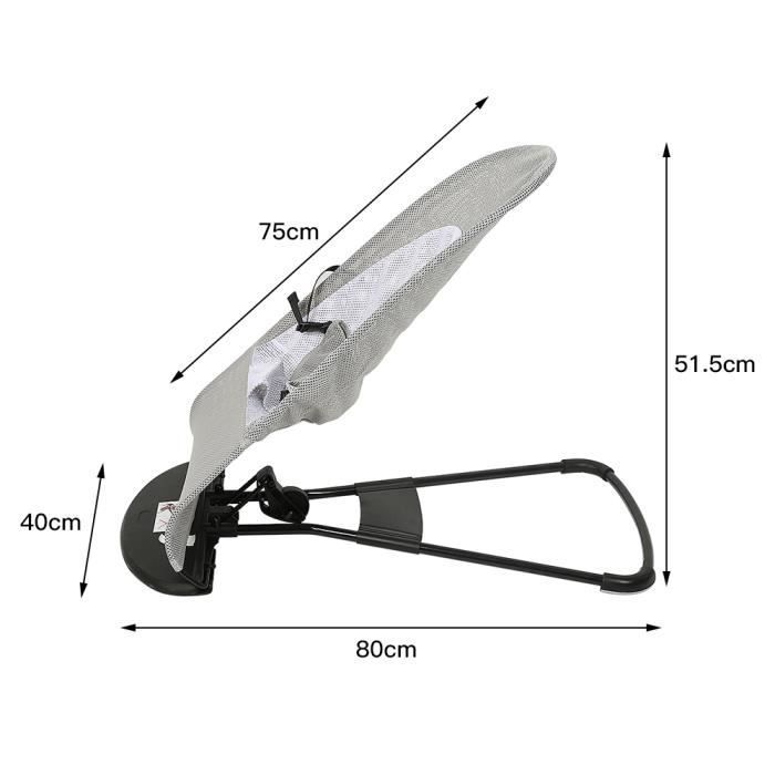 Hamaca plegable y ajustable para bebé OTBESTFJ ®, con cinturones de seguridad - 80x40x51,5cm